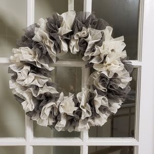Ivory and grey wreath